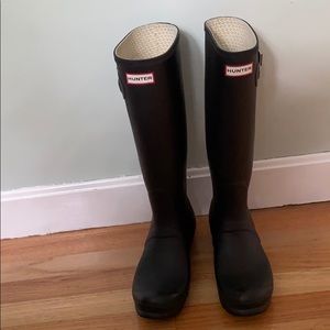 Matte black Hunter boots